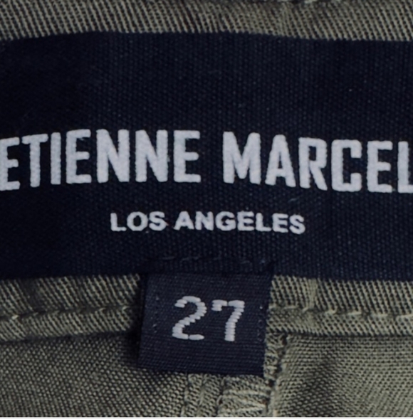 Etienne Marcel Olive Army Green Lightweight Crop Ankle Snap Cargo Pants NWT 27 - Picture 6 of 9